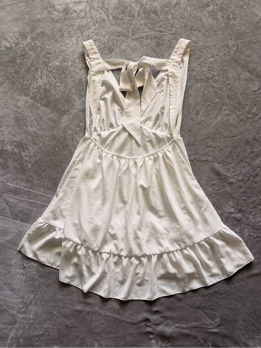 White High-Low Halter Sundress - XL - Picture 4 of 8